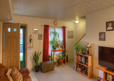 Living room at Evergreen Estates